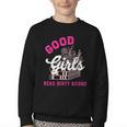 Smutty Book Merch Good Girls Read Dirty Books Smut Readers Youth Crewneck Sweatshirt