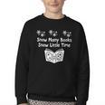 Snow Many Books Snow Little Time Reading Christmas Book Club Youth Crewneck Sweatshirt