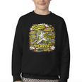 Softball Pitcher Best Traits Brave Retro Pop Comic Book Art Youth Crewneck Sweatshirt