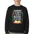 Sorry I Can't I Have Book Club Youth Crewneck Sweatshirt