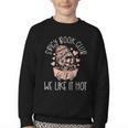 Spicy Book Club Dark Romance Reader Spicy Bookish Skeleton Youth Crewneck Sweatshirt