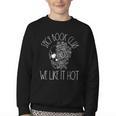Spicy Book Club Women Dark Romance Lover Bookish Skeleton Youth Crewneck Sweatshirt