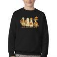 Spooky Halloween Book Lover Halloween Reading Goose Youth Crewneck Sweatshirt