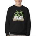 St Patricks Day Book Lover Librarian Reading Saint Pattys Youth Crewneck Sweatshirt