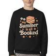 My Summer Is All Booked Book Lover Reading Vacation 2025 Youth Crewneck Sweatshirt