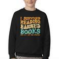 I Survived Reading Banned Books Read Librarian Men Women Youth Crewneck Sweatshirt I Survived Reading Banned Books Read Librarian Men Women Youth Crewneck Sweatshirt