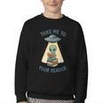 Teacher Alien Books UFO Reading Take Me To Your Reader Youth Crewneck Sweatshirt Teacher Alien Books UFO Reading Take Me To Your Reader Youth Crewneck Sweatshirt