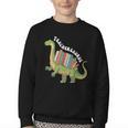 Teachersaurus Dinosaur Teachers Dino Reading Book Librarian Youth Crewneck Sweatshirt Teachersaurus Dinosaur Teachers Dino Reading Book Librarian Youth Crewneck Sweatshirt