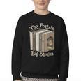 Tiny Portals Big Stories Book Nook Fantasy Gateway Youth Crewneck Sweatshirt