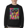 History Month Educated Black Women Girls Reading Book Youth Crewneck Sweatshirt