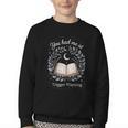 You Had Me At Trigger Warning Dark Romance Skeleton Book Youth Crewneck Sweatshirt