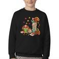 Turkey Reading Books Fall Librarian Book Lover Teacher Kids Youth Crewneck Sweatshirt Turkey Reading Books Fall Librarian Book Lover Teacher Kids Youth Crewneck Sweatshirt