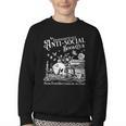Unapologetically Antisocial Book Club Meets Weekly Retro Youth Crewneck Sweatshirt