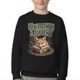 Unearth A Story Fox Reads a Book Youth Crewneck Sweatshirt Unearth A Story Fox Reads a Book Youth Crewneck Sweatshirt