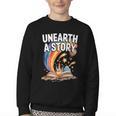 Unearth A Story Rainbow Treasure Book Youth Crewneck Sweatshirt