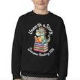 Unearth a Story Summer Reading 2026 Book Lover Dino Fun Youth Crewneck Sweatshirt