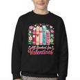 Valentine All Booked For Valentine Book Lovers Teacher Kid Youth Crewneck Sweatshirt