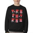 Valentines Day Librarian Heart Reading Book Women Men Kids Youth Crewneck Sweatshirt Valentines Day Librarian Heart Reading Book Women Men Kids Youth Crewneck Sweatshirt
