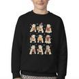 Vampire Reading Books Halloween Cute Teens Kids Youth Crewneck Sweatshirt Vampire Reading Books Halloween Cute Teens Kids Youth Crewneck Sweatshirt
