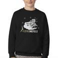 Vintage Hotel Matchbook Astro Motels 50s Retro Spaceman Youth Crewneck Sweatshirt Vintage Hotel Matchbook Astro Motels 50s Retro Spaceman Youth Crewneck Sweatshirt