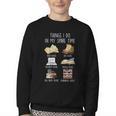 Vintage Retro Things I Do In My Spare Time Books Youth Crewneck Sweatshirt Vintage Retro Things I Do In My Spare Time Books Youth Crewneck Sweatshirt