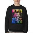 My Wife Is My Favorite Author Book Writer Writing Husband Youth Crewneck Sweatshirt