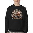 Wild About Reading Books Reader Lover Library Day Librarian Youth Crewneck Sweatshirt Wild About Reading Books Reader Lover Library Day Librarian Youth Crewneck Sweatshirt