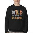 Wild About Reading Books Reader Teachers Kids Librarian Youth Crewneck Sweatshirt Wild About Reading Books Reader Teachers Kids Librarian Youth Crewneck Sweatshirt