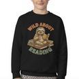 Wild About Reading Sloth Coffee Teacher Book Lover Youth Crewneck Sweatshirt Wild About Reading Sloth Coffee Teacher Book Lover Youth Crewneck Sweatshirt