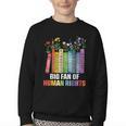 Women Floral Book Big Fan Of Human Rights Liberal Protest Youth Crewneck Sweatshirt Women Floral Book Big Fan Of Human Rights Liberal Protest Youth Crewneck Sweatshirt