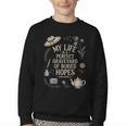 Women's Dramatic Book Lover Quote Youth Crewneck Sweatshirt Women's Dramatic Book Lover Quote Youth Crewneck Sweatshirt