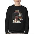 Women's Education Is Freedom Teacher Books Black History Month Youth Crewneck Sweatshirt