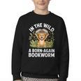 Women's Wild About Reading Book Reader Lion Zoo Animals Kids Youth Crewneck Sweatshirt Women's Wild About Reading Book Reader Lion Zoo Animals Kids Youth Crewneck Sweatshirt