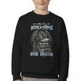 In A World Of Bookworms Be A Book Dragon Book Lover Reader Youth Crewneck Sweatshirt