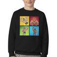 Wrestling Comic Book Wrestler Mexican Lucha Libre Mask Youth Crewneck Sweatshirt