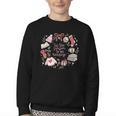 Xmas Tis The Season To Be Reading Books Pajamas Youth Crewneck Sweatshirt