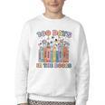 100 Days In The Books Reading Teacher 100th Day Of School Youth Crewneck Sweatshirt