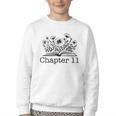 11th Birthday Girl Chapter 11 Reading Book Lover 11 Year Old Youth Crewneck Sweatshirt