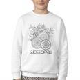 Adult Coloring Book Namaste Yoga Flowers Youth Crewneck Sweatshirt