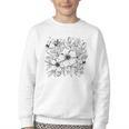 Adult Coloring Book Style Flowers And Ladybug Self Coloring Youth Crewneck Sweatshirt Adult Coloring Book Style Flowers And Ladybug Self Coloring Youth Crewneck Sweatshirt