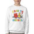 Back To School Checkered Book Pencil Groovy Teacher Student Youth Crewneck Sweatshirt Back To School Checkered Book Pencil Groovy Teacher Student Youth Crewneck Sweatshirt