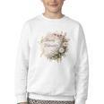 Barely Tolerable Book Lover Bookish Floral Bookworm Youth Crewneck Sweatshirt