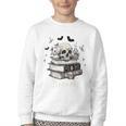 Boo Skeleton Skull Books Halloween Women School Teacher Kid Premium Youth Crewneck Sweatshirt Boo Skeleton Skull Books Halloween Women School Teacher Kid Premium Youth Crewneck Sweatshirt