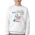This Is My Book Character Costume I Pigeon Reading Tee Youth Crewneck Sweatshirt