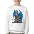 Book Lover Bookworm Reading Books Dragon Premium Tri-Blend Youth Crewneck Sweatshirt