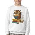Book Lover Owl Reading Bookish Library Read Books Be Kind Youth Crewneck Sweatshirt Book Lover Owl Reading Bookish Library Read Books Be Kind Youth Crewneck Sweatshirt