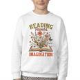 Book Lover Reading Bookish Floral Reading Powers Imagination Youth Crewneck Sweatshirt