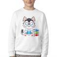 Book Lover Reading Husky Dog Youth Crewneck Sweatshirt