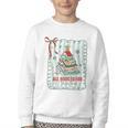 All Booked For Christmas Book Xmas Tree Coquette Bow Lights Youth Crewneck Sweatshirt All Booked For Christmas Book Xmas Tree Coquette Bow Lights Youth Crewneck Sweatshirt