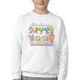 All Booked For Summer Reading Beach Floral Bookish Book Girl Youth Crewneck Sweatshirt